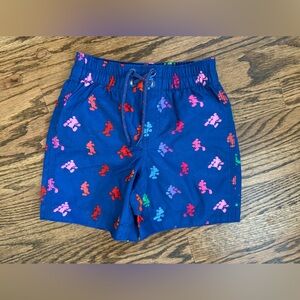 GAP Disney Navy Swim Shorts with Colorful Print, 3T